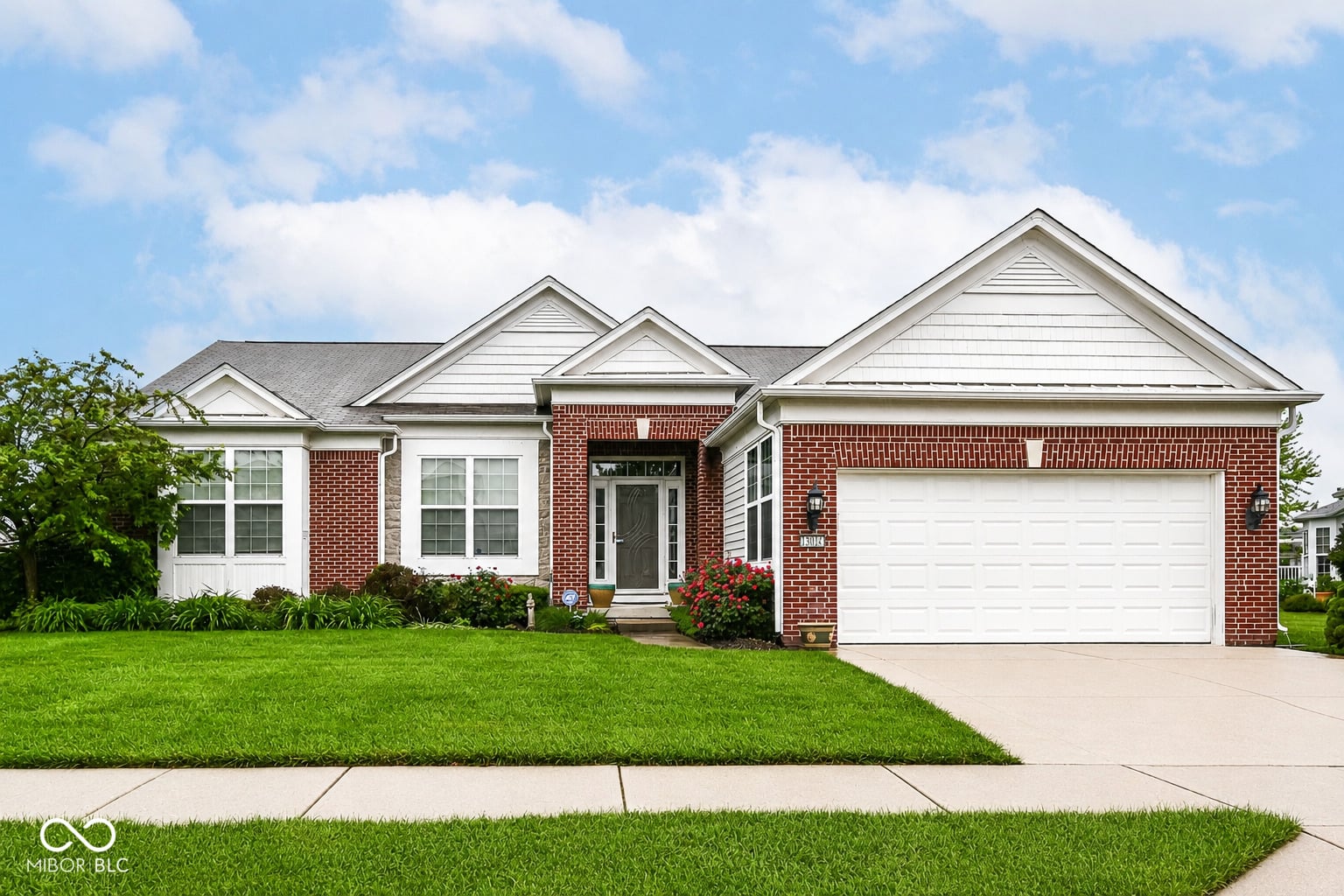 Front exterior at 13016 Shiraz Lane, Fishers, IN