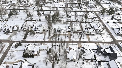 Aerial view at 1025 Oswego Road, Carmel, IN