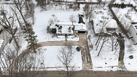Aerial view at 1025 Oswego Road, Carmel, IN