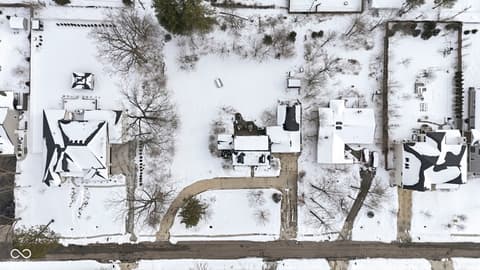 Aerial view at 1025 Oswego Road, Carmel, IN