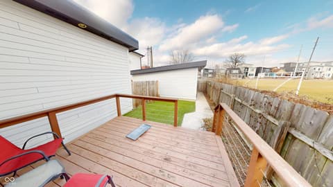 Outdoor living area at 1112 Spann Avenue, Indianapolis, IN