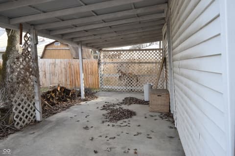 Outdoor living area at 502 S State Street, Greenfield, IN