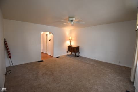 Living room at 502 S State Street, Greenfield, IN