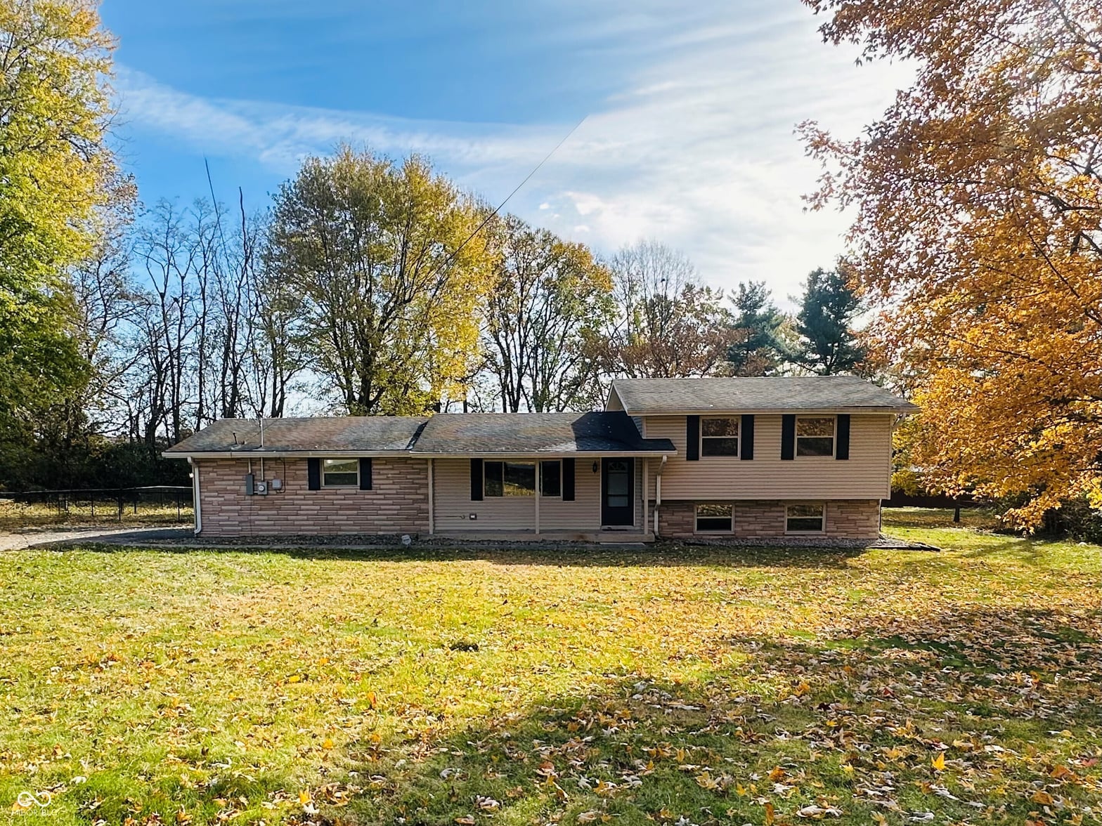 Front exterior at 7855 Bluff Road, Indianapolis, IN