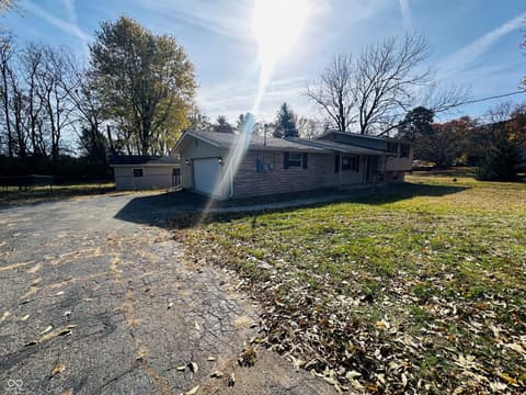 Front exterior at 7855 Bluff Road, Indianapolis, IN