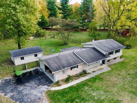Aerial view at 7855 Bluff Road, Indianapolis, IN