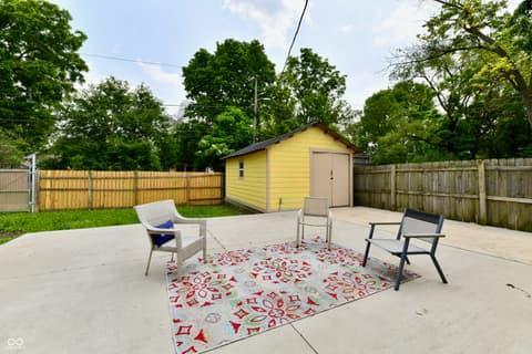 Outdoor living area at 627 N Gray Street, Indianapolis, IN