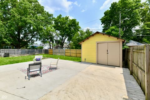 Outdoor living area at 627 N Gray Street, Indianapolis, IN