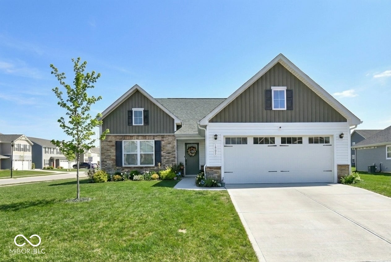 Front exterior at 1789 River Birch Drive, Greenfield, IN