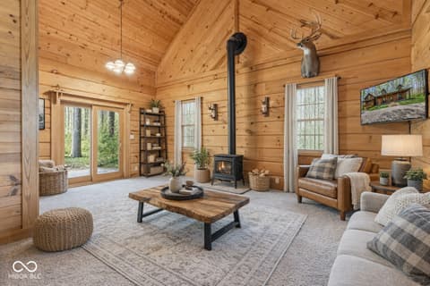 Living room at 8277 E Lake Shore Drive, Rockville, IN