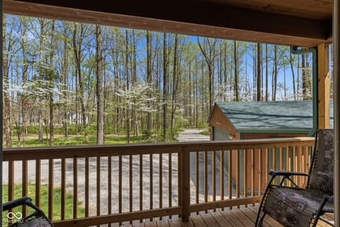 Outdoor living area at 8277 E Lake Shore Drive, Rockville, IN