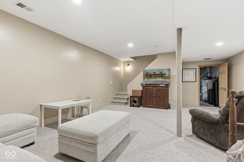 Living room at 8277 E Lake Shore Drive, Rockville, IN