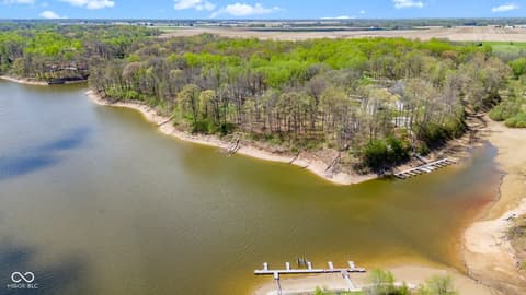 Aerial view at 8277 E Lake Shore Drive, Rockville, IN