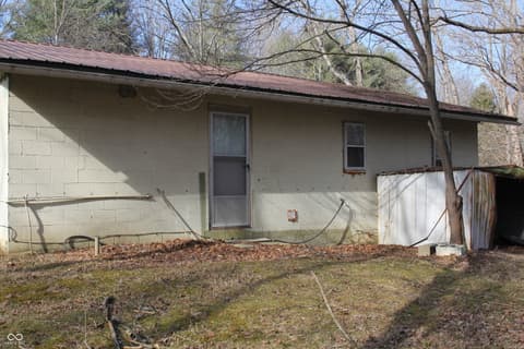 Backyard at 4823 State Road 45, Nashville, IN