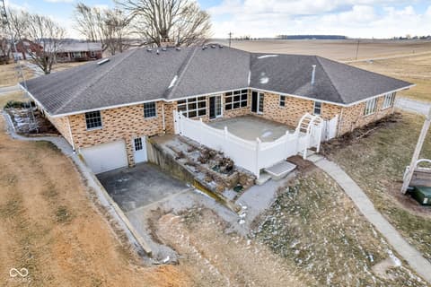 Aerial view at 3693 N 675 E, Darlington, IN