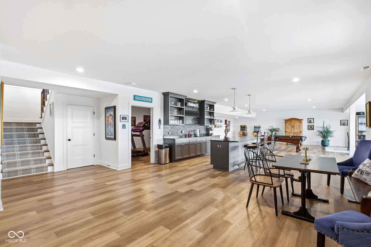 Spacious open concept with premium finishes and modern kitchen.