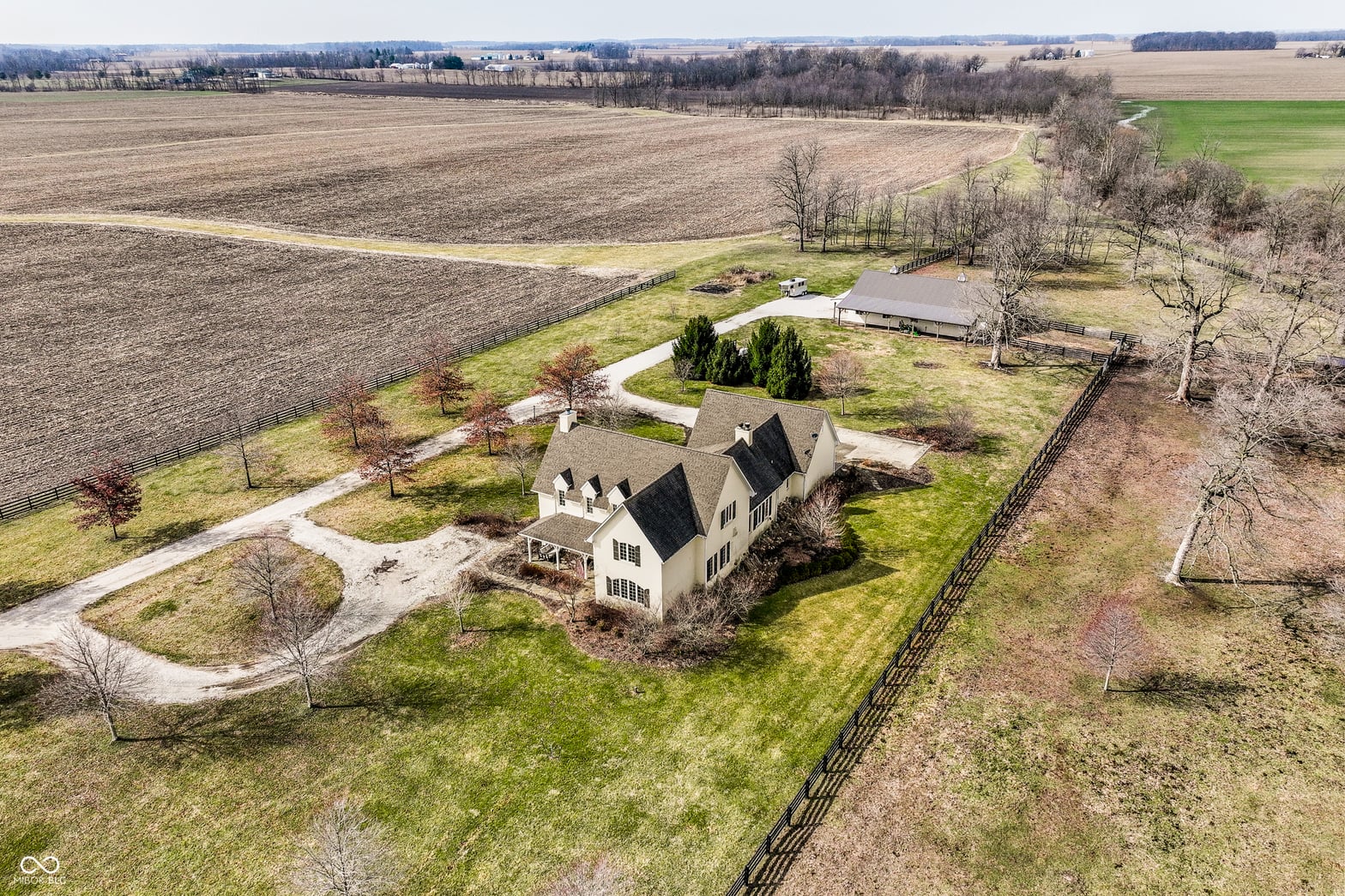 Aerial view at 5158 N 1000 W, Thorntown, IN
