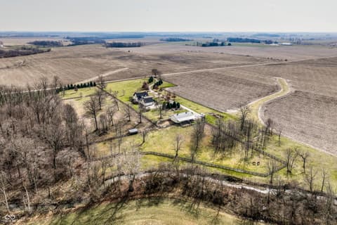 Aerial view at 5158 N 1000 W, Thorntown, IN