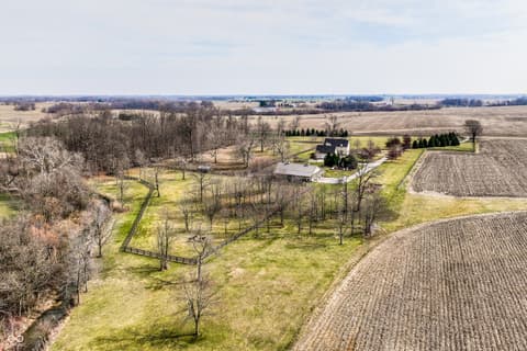 Aerial view at 5158 N 1000 W, Thorntown, IN