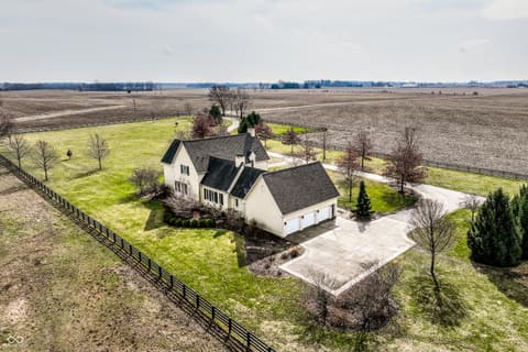 Aerial view at 5158 N 1000 W, Thorntown, IN