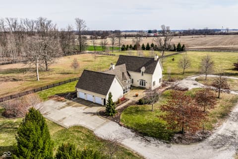 Aerial view at 5158 N 1000 W, Thorntown, IN