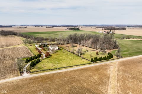 Aerial view at 5158 N 1000 W, Thorntown, IN