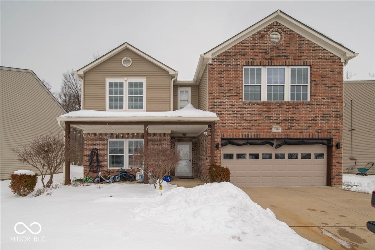 Front exterior at 2940 Treehouse Pass, Greenwood, IN