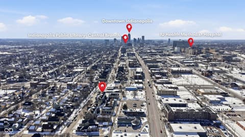 Aerial view at 2230 N Pennsylvania Street, Indianapolis, IN