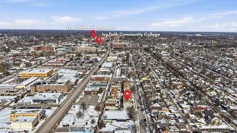 Aerial view at 2230 N Pennsylvania Street, Indianapolis, IN