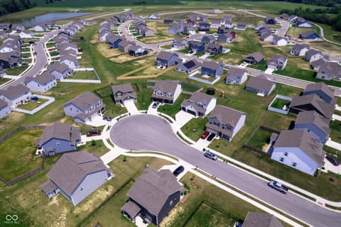 Aerial view at 1602 Boris End Street, Danville, IN
