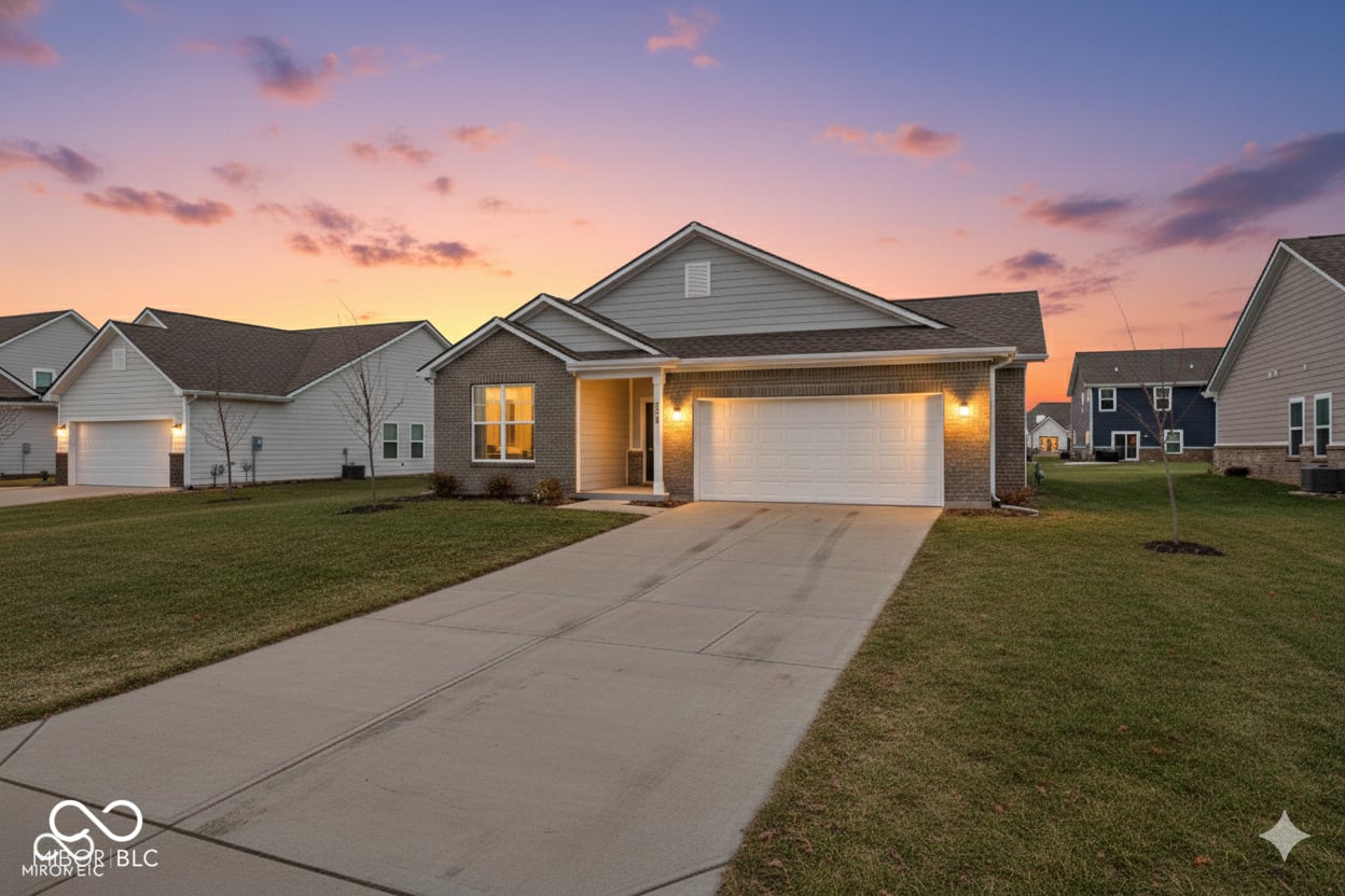 Front exterior at 1339 LITTLE RODEO Place, Greenwood, IN