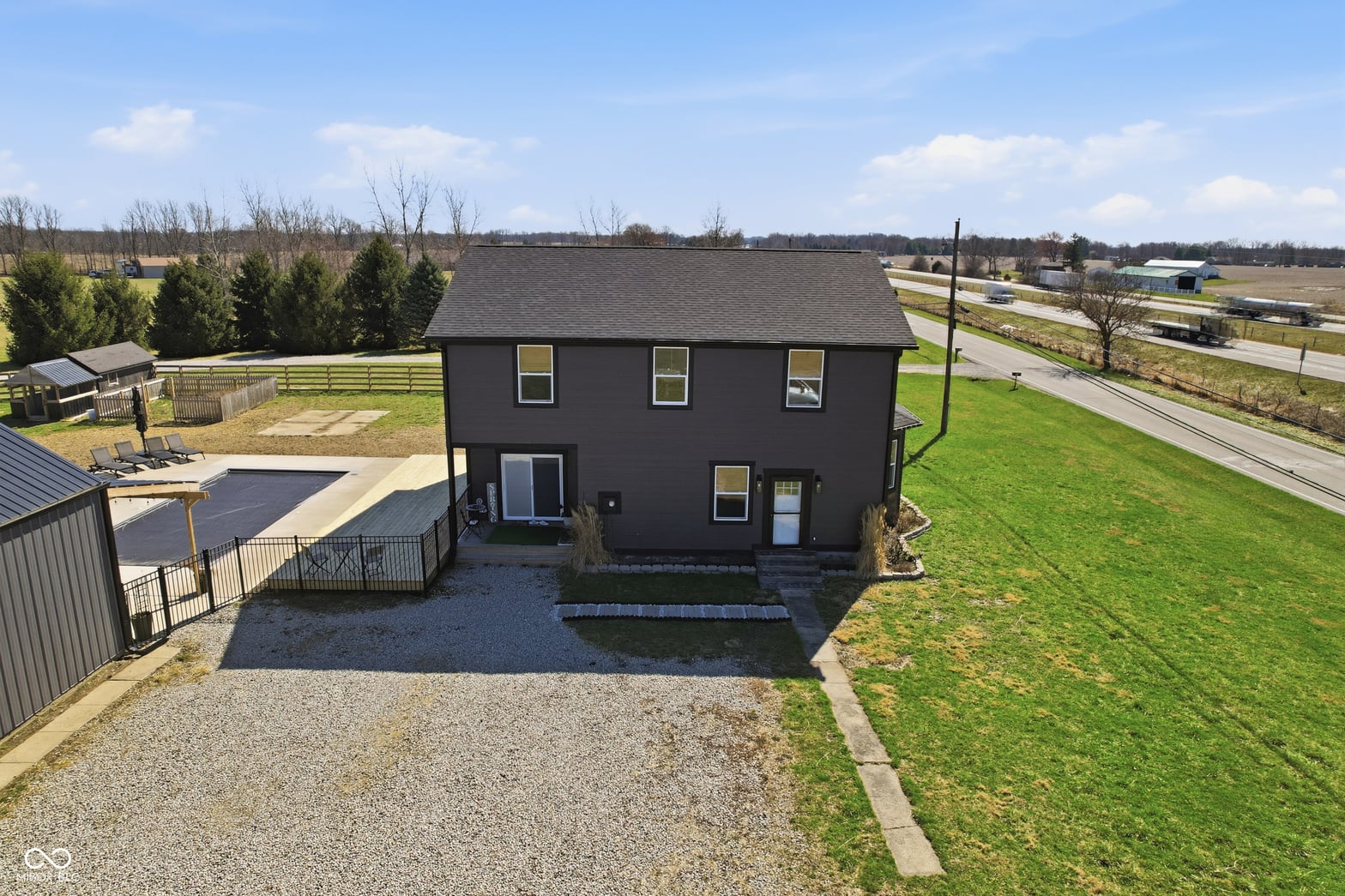 Front exterior at 6564 N Michigan Road, Fairland, IN