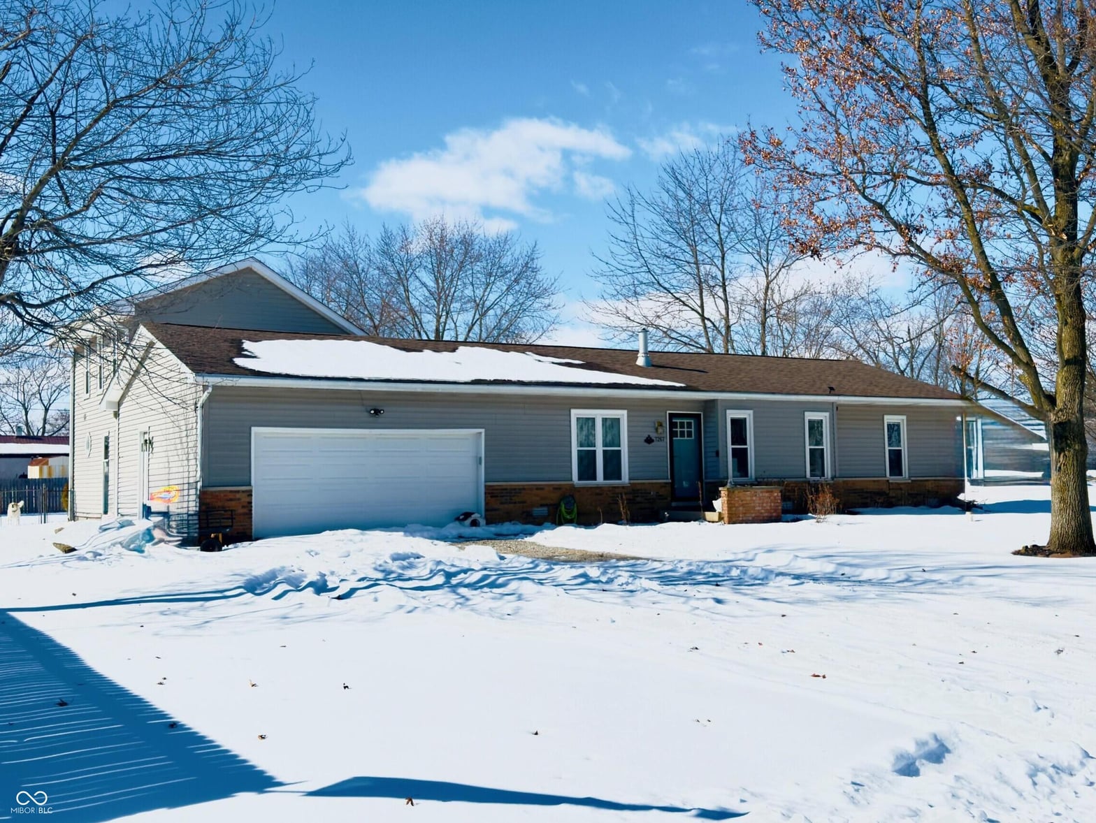 Front exterior at 7267 N Christopher Lane, Fairland, IN