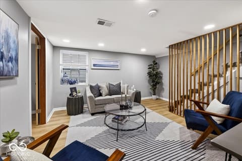 Living room at 1050 E 106th Street E, Carmel, IN