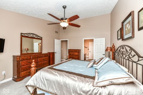 Primary bedroom at 13190 Knollwood Place, Fishers, IN