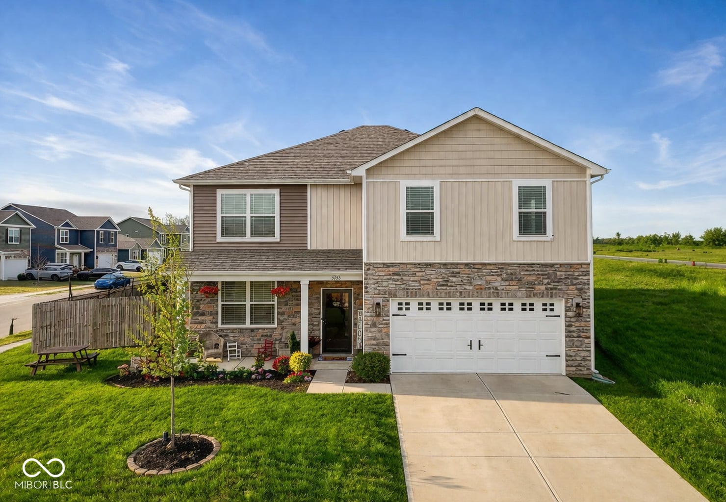 Front exterior at 3155 W Haberdashery Drive, Monrovia, IN