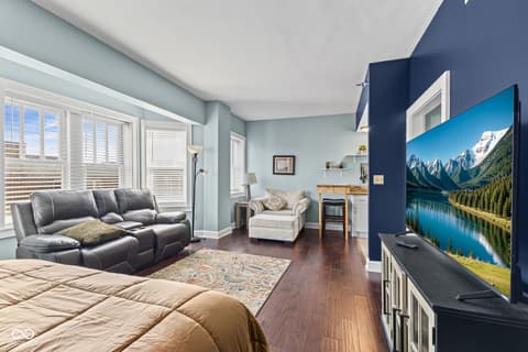 Living room at 230 E 9th Street, Indianapolis, IN