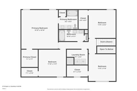Floor Plan — 5110 Aspen Lane, Plainfield, IN