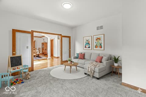 Living room at 3766 Brill Road, Indianapolis, IN