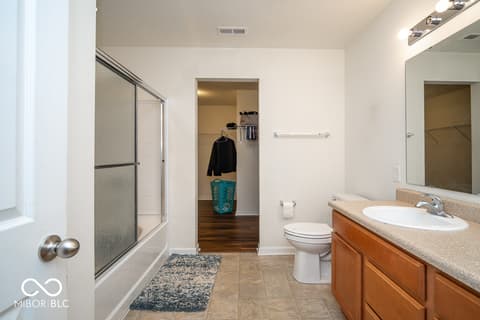 Primary bathroom at 834 Blue Ash Trail, Greenwood, IN