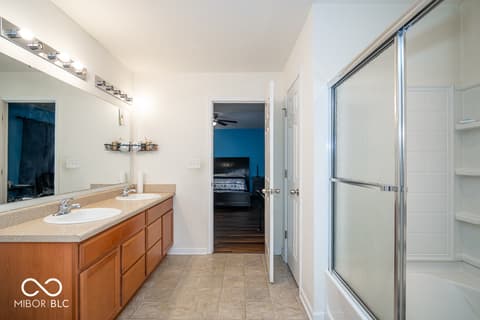Primary bathroom at 834 Blue Ash Trail, Greenwood, IN