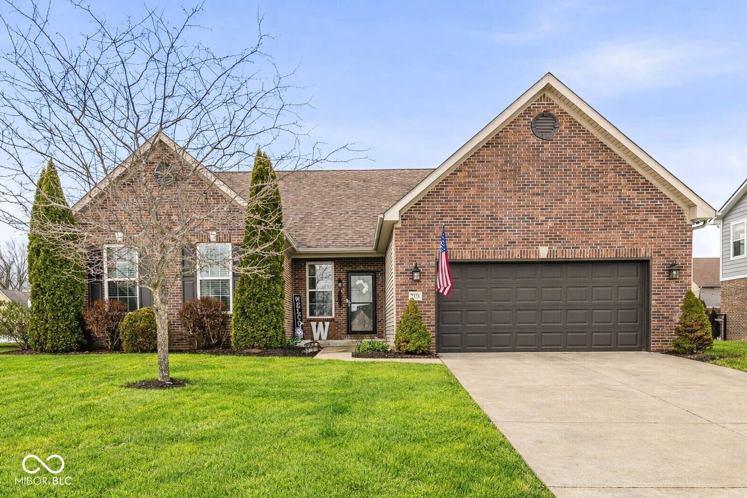 Front exterior at 7328 Corwin Court, Indianapolis, IN