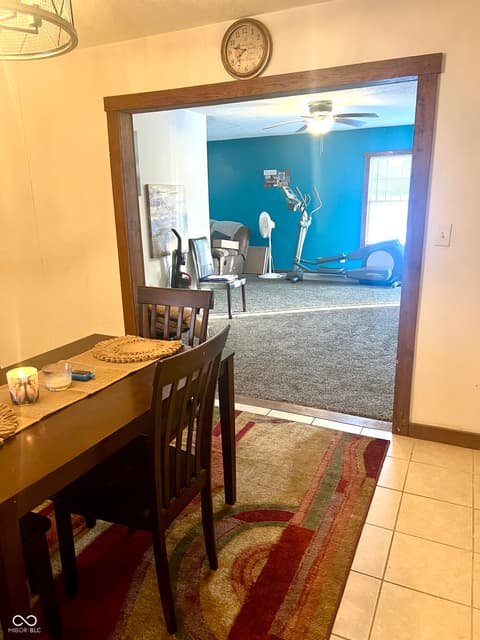 Dining room at 2976 W Rose Hill Lane, Rosedale, IN