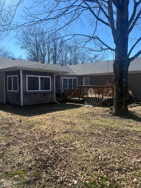 Backyard at 2976 W Rose Hill Lane, Rosedale, IN