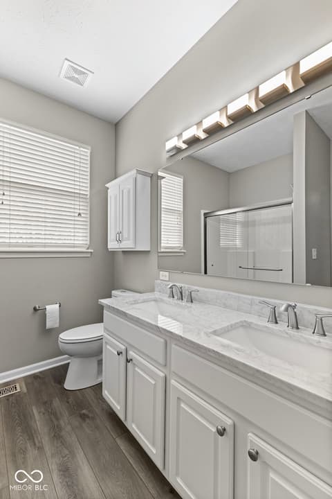 Primary bathroom at 6051 Copeland Mills Court, Indianapolis, IN