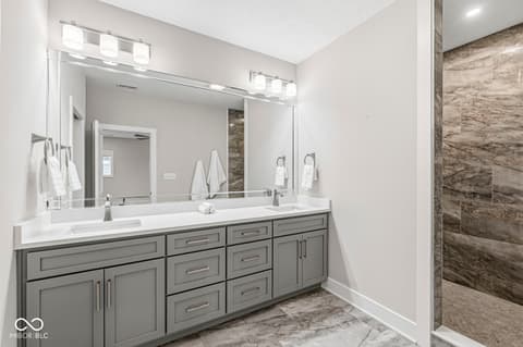Primary bathroom at 2017 Carrollton Avenue, Indianapolis, IN