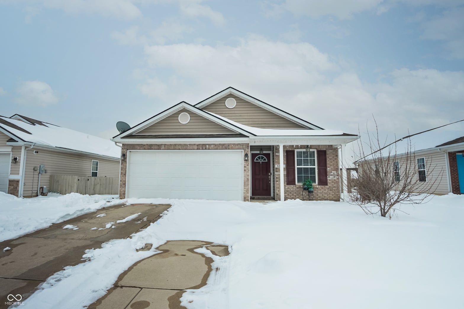 Front exterior at 5371 Dollar Run Drive, Indianapolis, IN