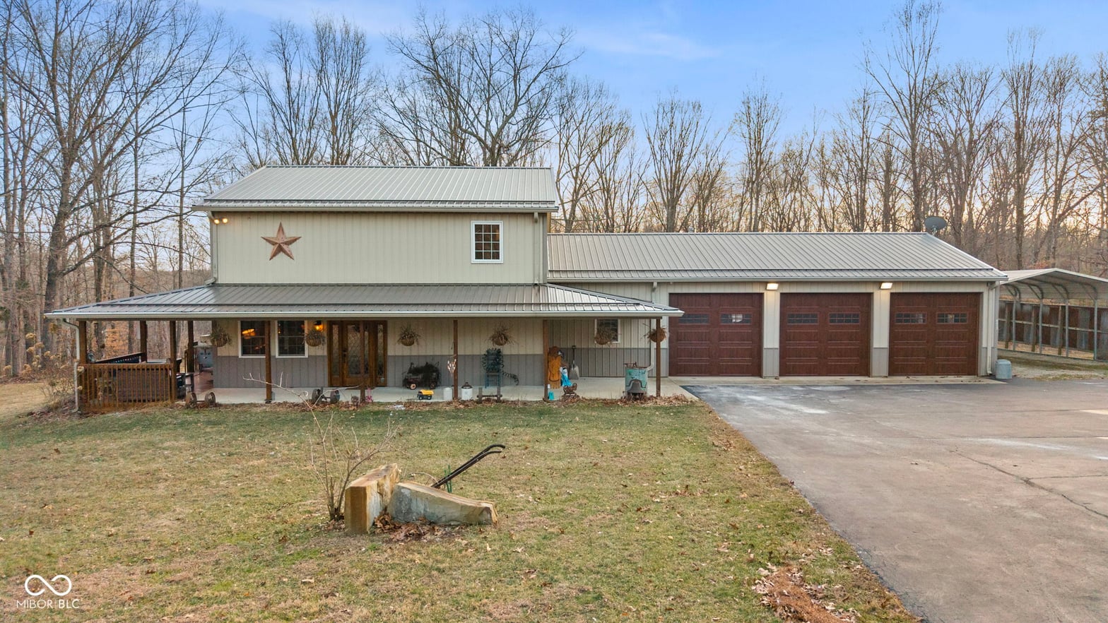 Front exterior at 6817 Siebert Trail, Nineveh, IN