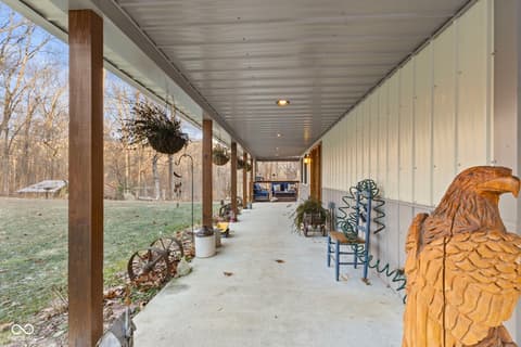 Outdoor living area at 6817 Siebert Trail, Nineveh, IN