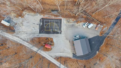 Aerial view at 6817 Siebert Trail, Nineveh, IN